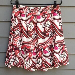 NWT Anthropologie MOD Print Tiered Skirt w/Ruffle Size Medium